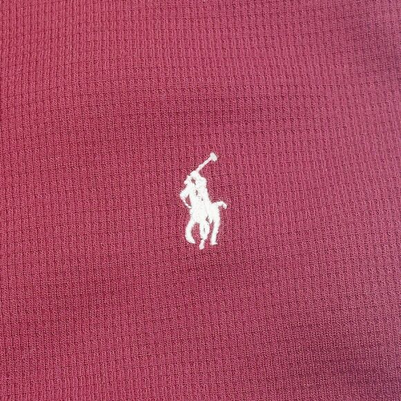 Polo Ralph Lauren Thermal Waffle Knit Long Sleeve Crewneck Men's Large Red NEW! - Picture 5 of 10